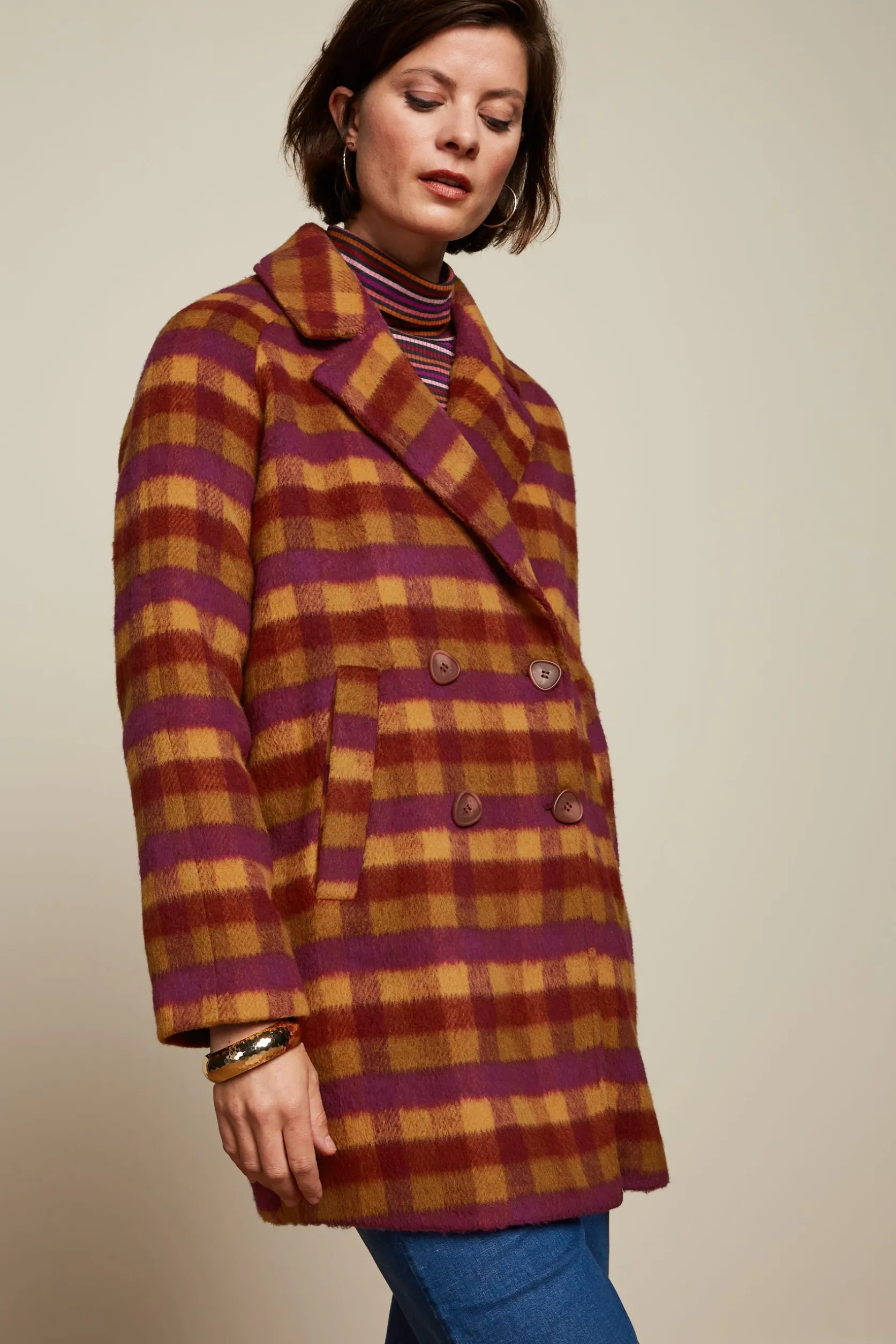 amelie_coat_wylde_check_4.webp Amelie Coat Wylde Check*King Louie Flash Sale