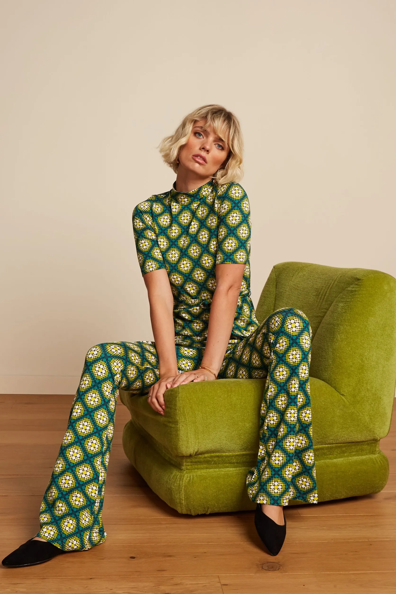 Border Flared Pants Kirby*King Louie Cheap