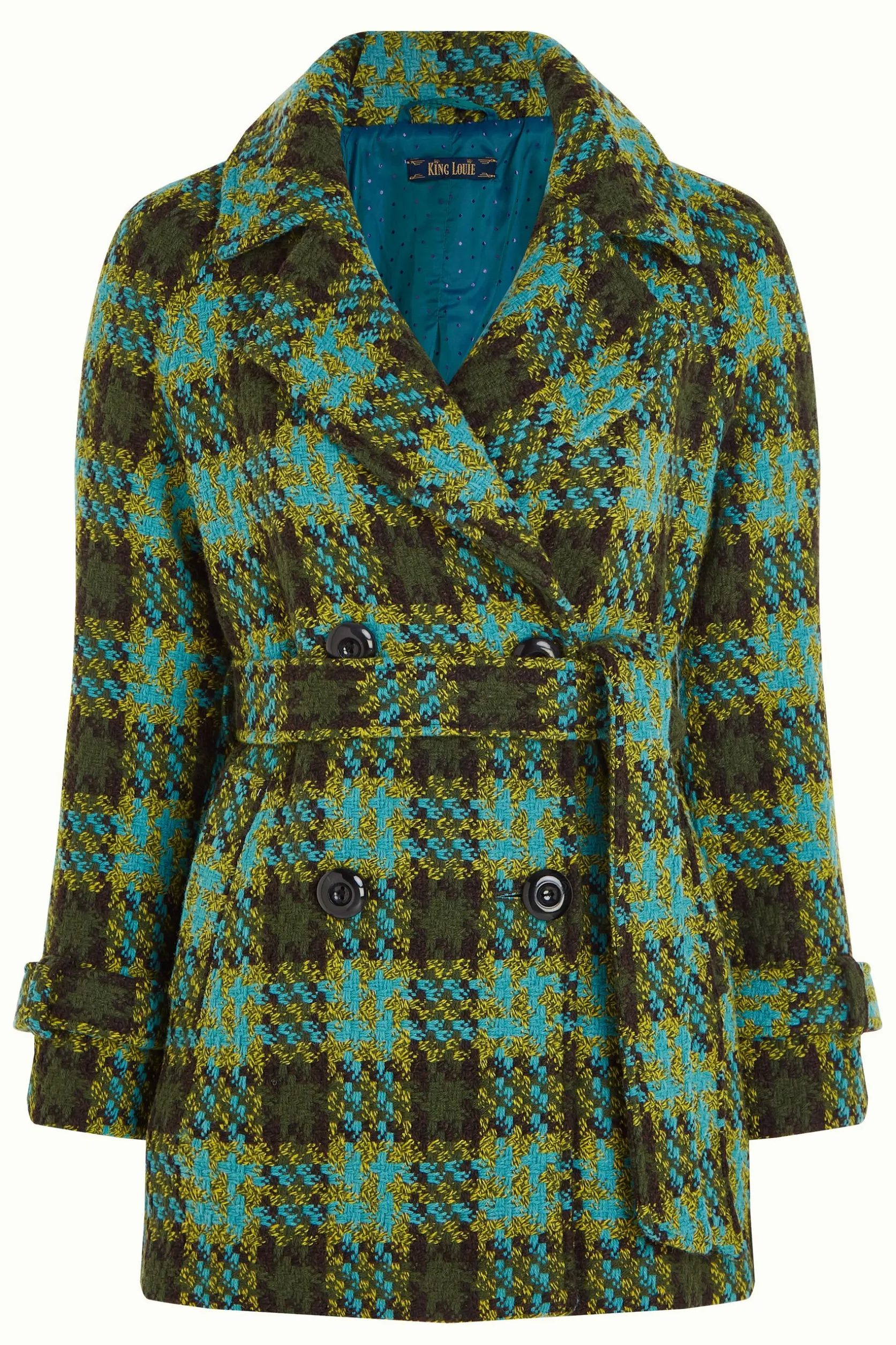 maura_short_coat_muller_check_3.webp Maura Short Coat Muller Check*King Louie Store